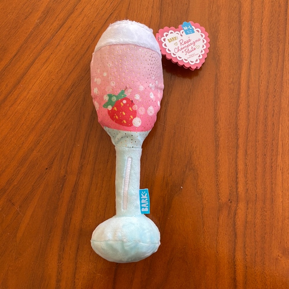 NWT Barkbox Rosé Champagne and Flute M/L
